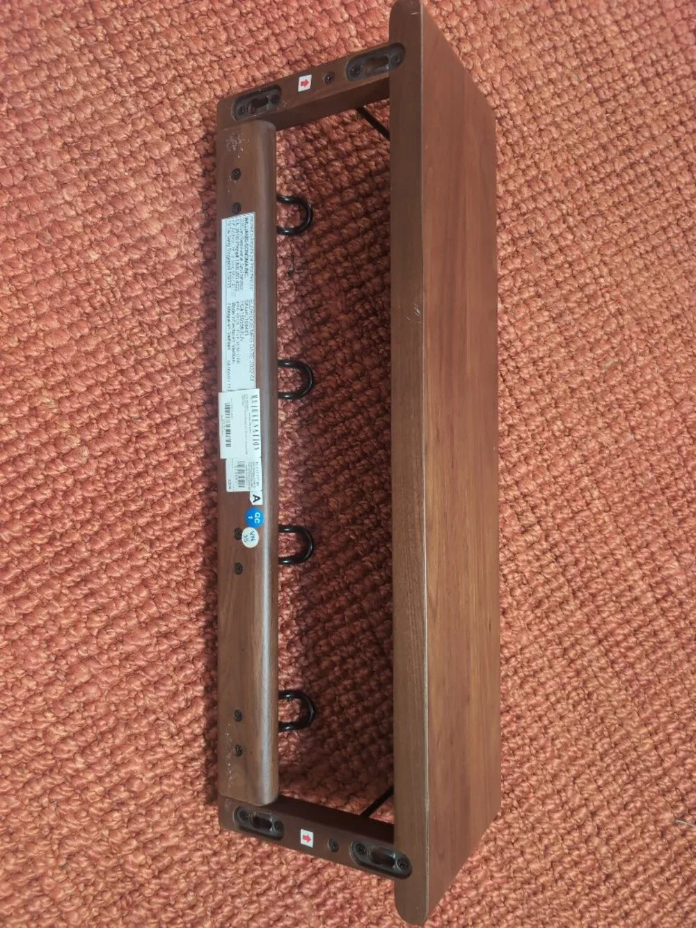 Williams Sonoma Walnut Coat Hook and Shelf